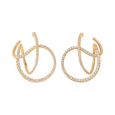 Ohrringe, Gelbgold, Ole Lynggaard Copenhagen Twisted Love Bands Ohrringe