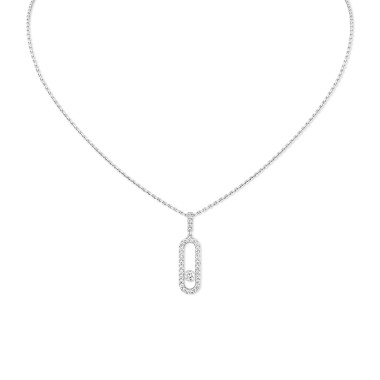         Weißgold, Halsschmuck, Messika Move Uno Kette GM