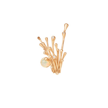         Gelbgold, Ohrringe, Ole Lynggaard Copenhagen BoHo Zweig-Ohrclip groß
