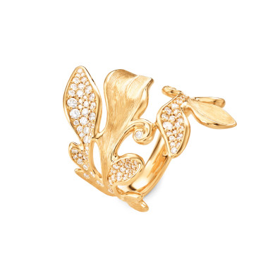 Ringe, Gelbgold, Ole Lynggaard Copenhagen Forest-Pavé-Ring