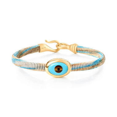         Gelbgold, Armschmuck, Ole Lynggaard Copenhagen Life Armband mit Evil Eye