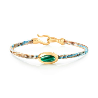         Gelbgold, Armschmuck, Ole Lynggaard Copenhagen Life Armband mit Malachit