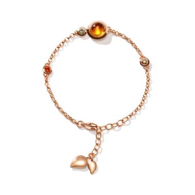 Armschmuck, Roségold, Tamara Comolli BOUTON Armband Mini Chain 'INDIAn Summer' small/medium