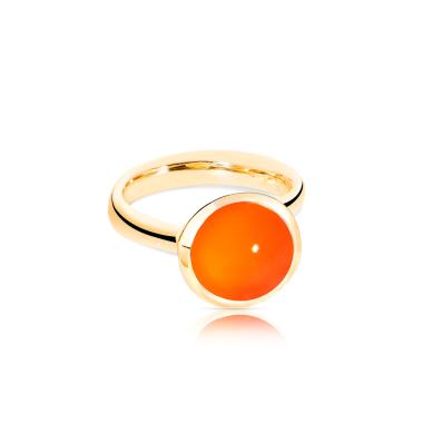 Ringe, Gelbgold, Tamara Comolli BOUTON Ring large Karneol