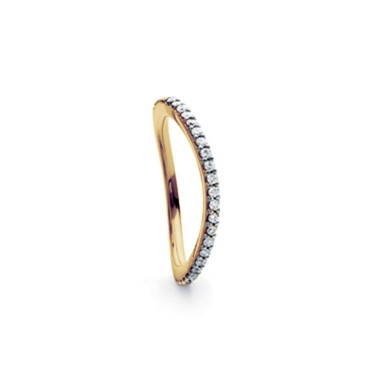 Ringe, Gelbgold, Ole Lynggaard Copenhagen Love Band Ring Curved