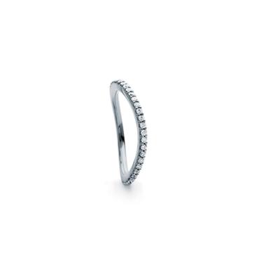 Ringe, Weißgold, Ole Lynggaard Copenhagen Love Band Ring Curved