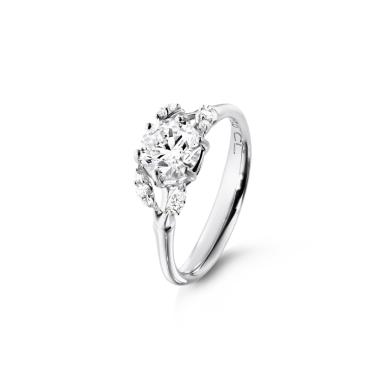 Ringe, Weißgold, Ole Lynggaard Copenhagen Winter Frost Solitaire Ring