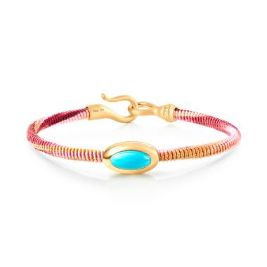 Armschmuck, Textil, Ole Lynggaard Copenhagen Life Armband mit Türkis