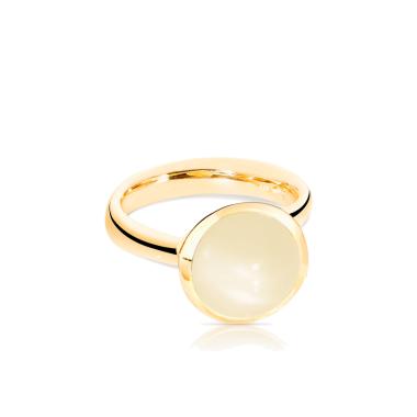 Ringe, Gelbgold, Tamara Comolli BOUTON Ring large Sand Mondstein