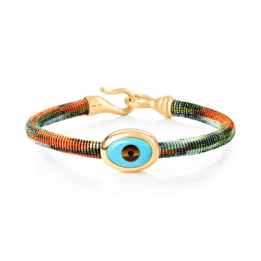 Armschmuck, Textil, Ole Lynggaard Copenhagen Life Armband mit Evil Eye