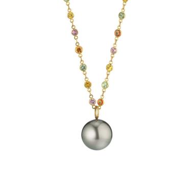 Halsschmuck, Gelbgold, Gellner MODERN CLASSICS Collier mit Einhänger