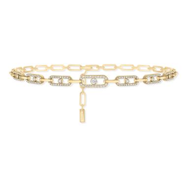 Halsschmuck, Gelbgold, Messika Move Uno Multi-Choker Kette