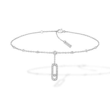 Armschmuck, Weißgold, Messika Move Uno Fußkettchen