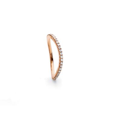 Ringe, Roségold, Ole Lynggaard Copenhagen Love Band Ring Curved