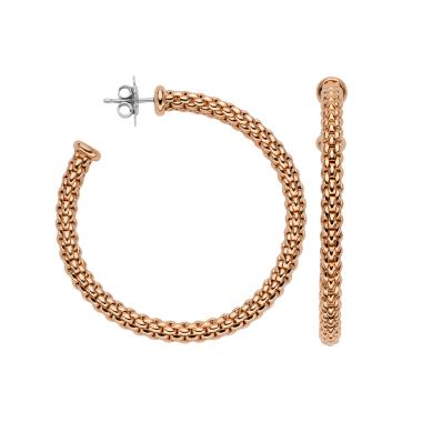 Ohrringe, Roségold, FOPE Essentials Gold Creolen
