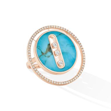 Ringe, Roségold, Messika Lucky Move Ring GM Türkis