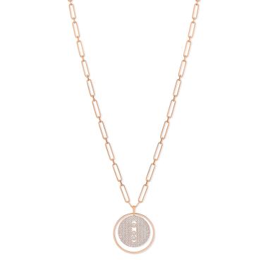 Halsschmuck, Roségold, Messika Lucky Move Long Pavé GM Collier
