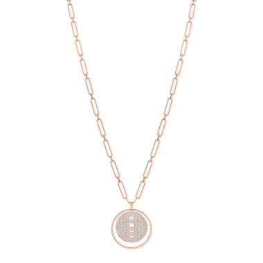 Halsschmuck, Roségold, Messika Lucky Move Long Pavé GM Collier