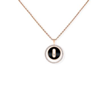 Halsschmuck, Roségold, Messika Lucky Move Kette KM Onyx