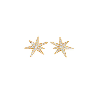         Gelbgold, Ohrringe, Ole Lynggaard Copenhagen Funky Stars Ohrstecker mittel