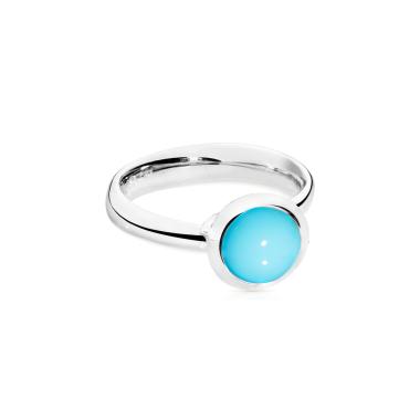 Ringe, Weißgold, Tamara Comolli BOUTON Ring small Türkis