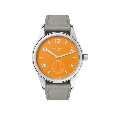 Damenuhr, Handaufzug, NOMOS Glashütte Club Campus Future Orange