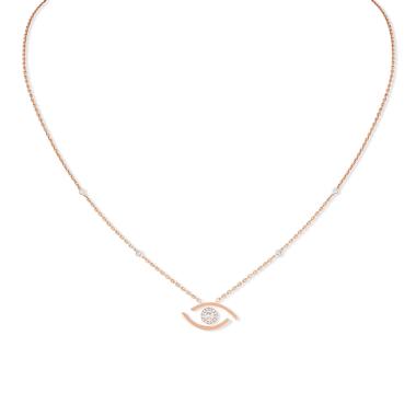 Halsschmuck, Roségold, Messika Lucky Eye Halskette