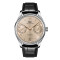 Leder, Edelstahl, Beige