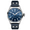 Leder, Edelstahl, Blau