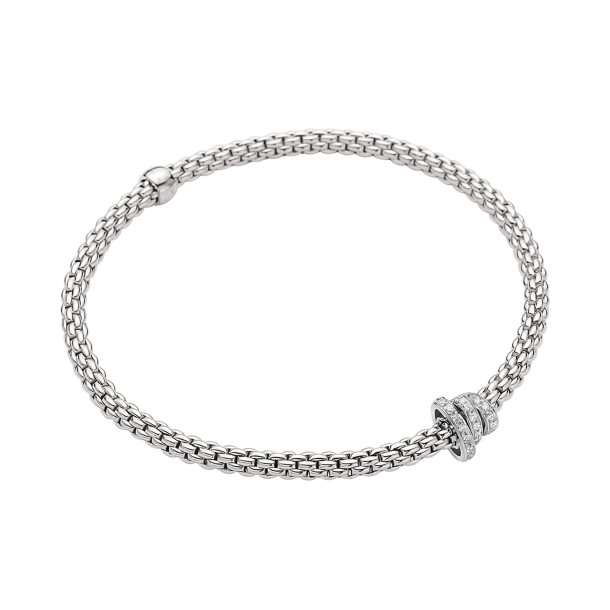         Weißgold, Armschmuck, FOPE Eka Flex'it Armband mit Diamantpavé