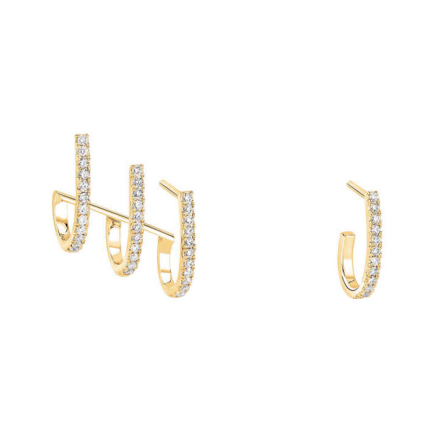         Gelbgold, Ohrringe, Messika Gatsby Multi-Créoles
