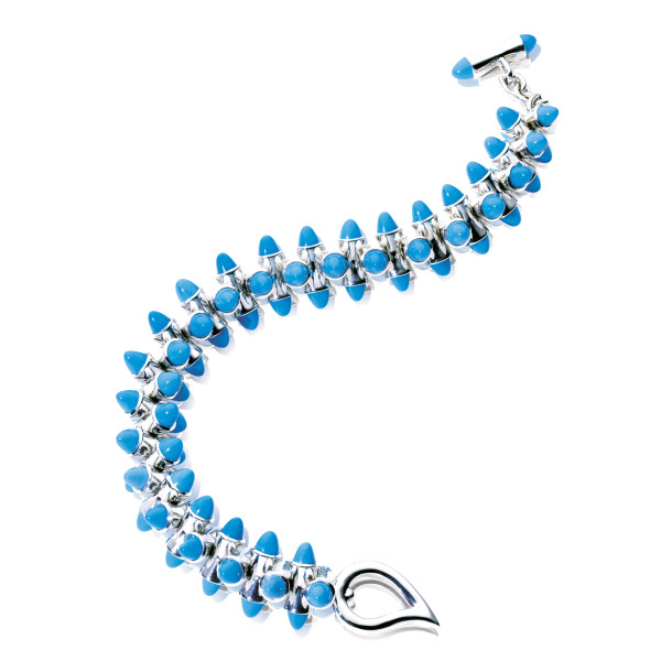         Weißgold, Armschmuck, Tamara Comolli MIKADO Armband 'Turquoise'