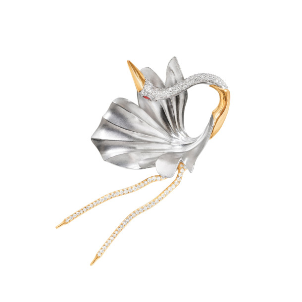         Weißgold, Accessoires/Sonstiges, Ole Lynggaard Copenhagen Cranes Brosche