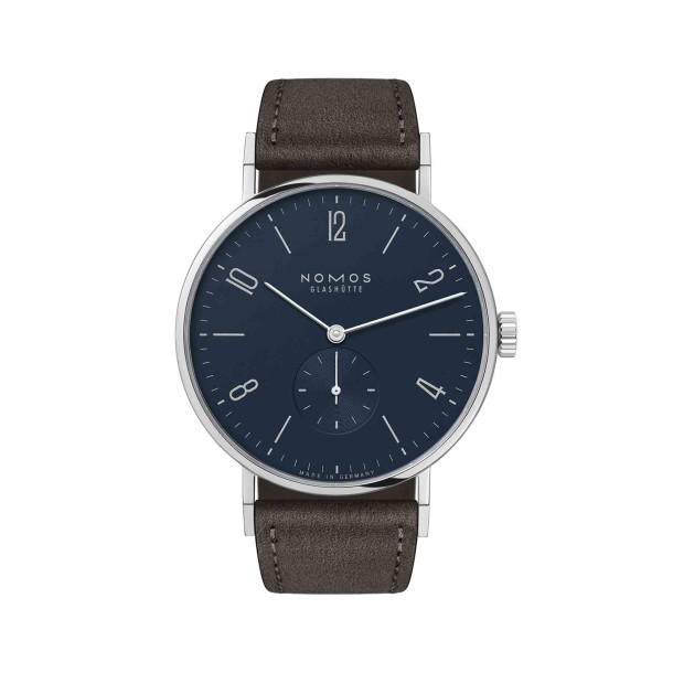         Damen- und Herrenuhr, Handaufzug, NOMOS Glashütte Tangente 38 nachtblau