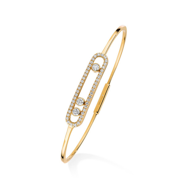         Gelbgold, Armschmuck, Messika Move Classique Pavé Thin Armreif