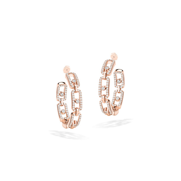         Roségold, Ohrringe, Messika Move Link Creolen