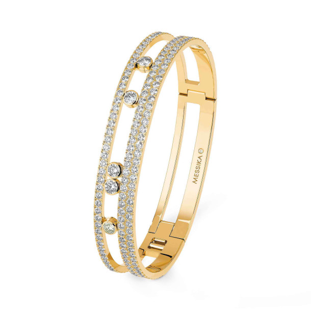         Gelbgold, Armschmuck, Messika Move Romane GM Pavée Armspange