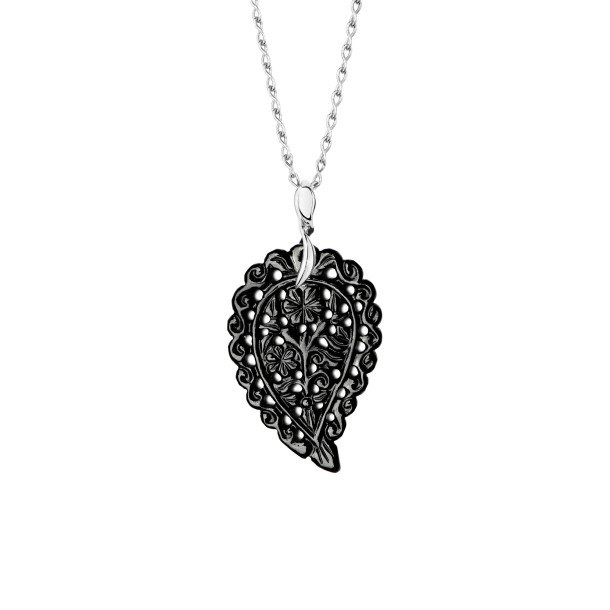         Weißgold, Halsschmuck, Tamara Comolli INDIA Anhänger mit Onyx Medium