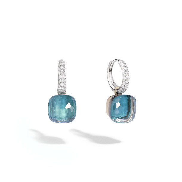         Weißgold, Ohrringe, Pomellato Nudo Deep Blue klassische Ohrhänger