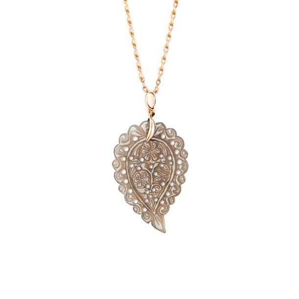         Roségold, Halsschmuck, Tamara Comolli INDIA  Anhänger mit Chalcedon Medium