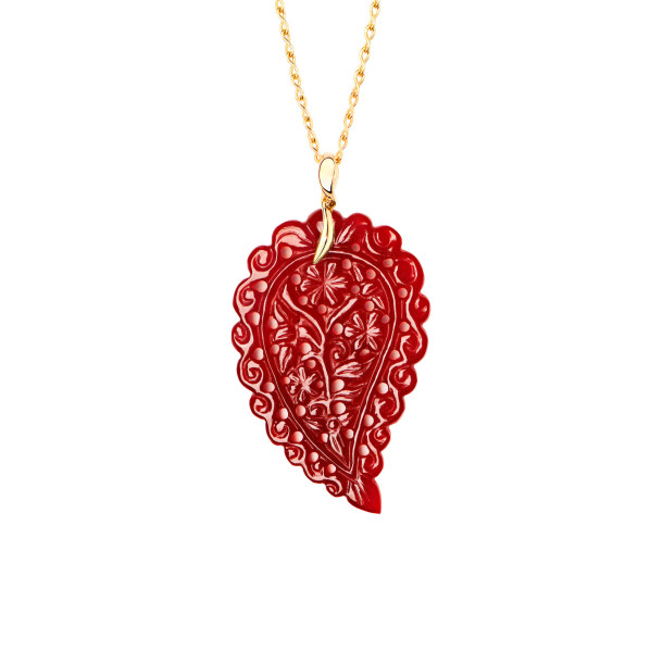         Gelbgold, Halsschmuck, Tamara Comolli INDIA Anhänger mit Onyx Large