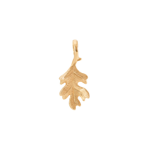         Gelbgold, Halsschmuck, Ole Lynggaard Copenhagen Forest Oak Leaf Anhänger klein