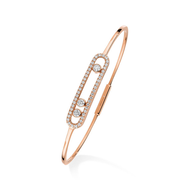         Roségold, Armschmuck, Messika Move Classique Pavé Thin Armreif