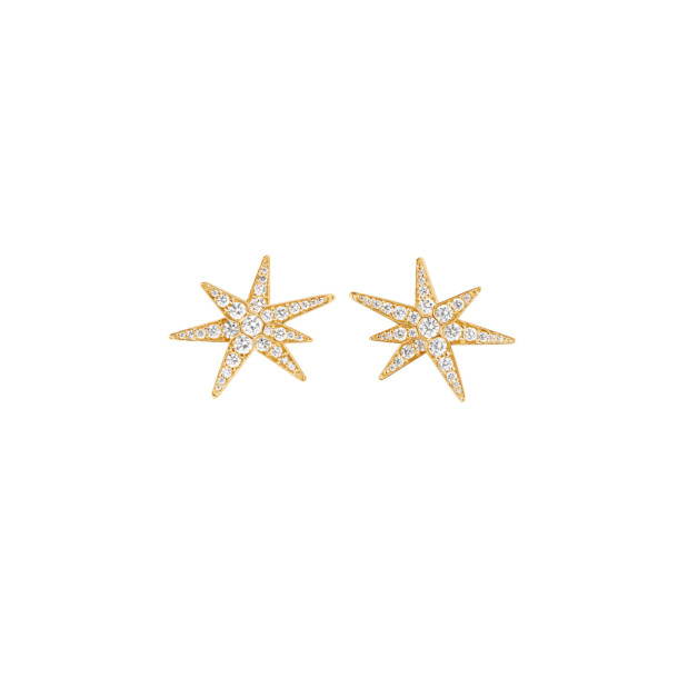         Gelbgold, Ohrringe, Ole Lynggaard Copenhagen Funky Stars Ohrstecker mittel