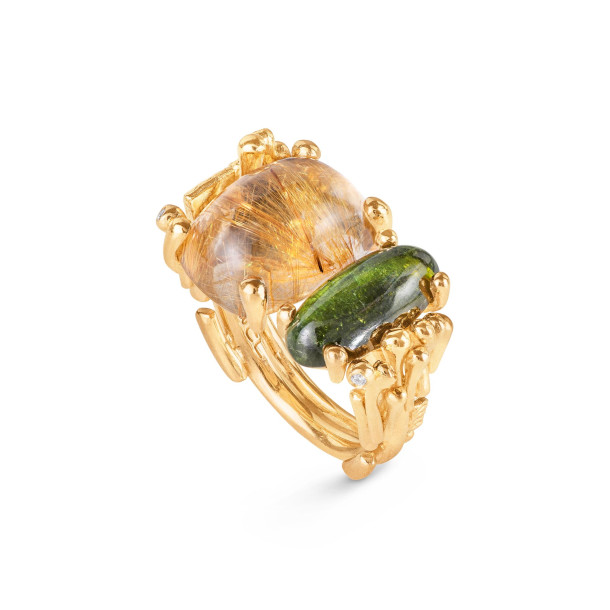         Gelbgold, Ringe, Ole Lynggaard Copenhagen BoHo Doppelring