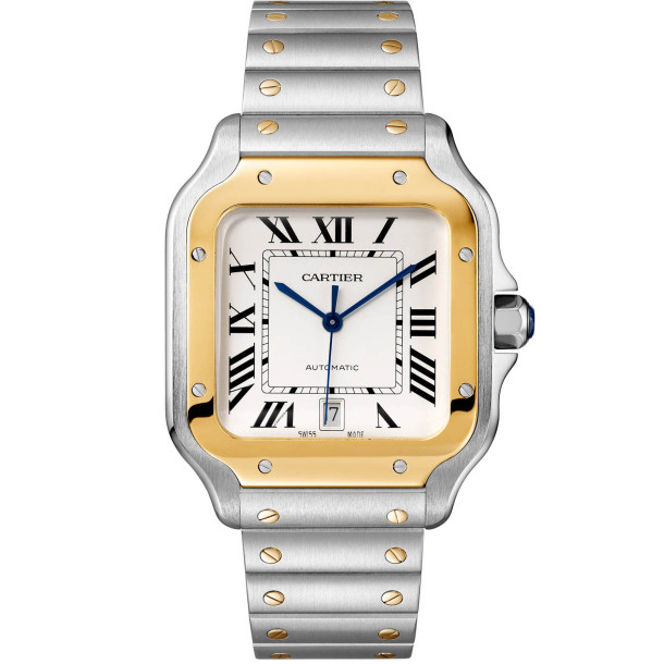         Damen- und Herrenuhr, Automatik, Cartier Santos de Cartier