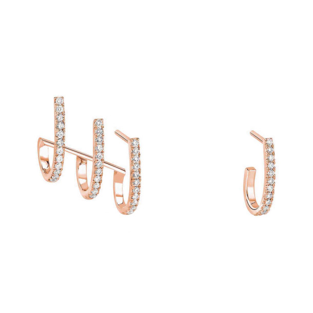         Roségold, Ohrringe, Messika Gatsby Multi-Créoles 