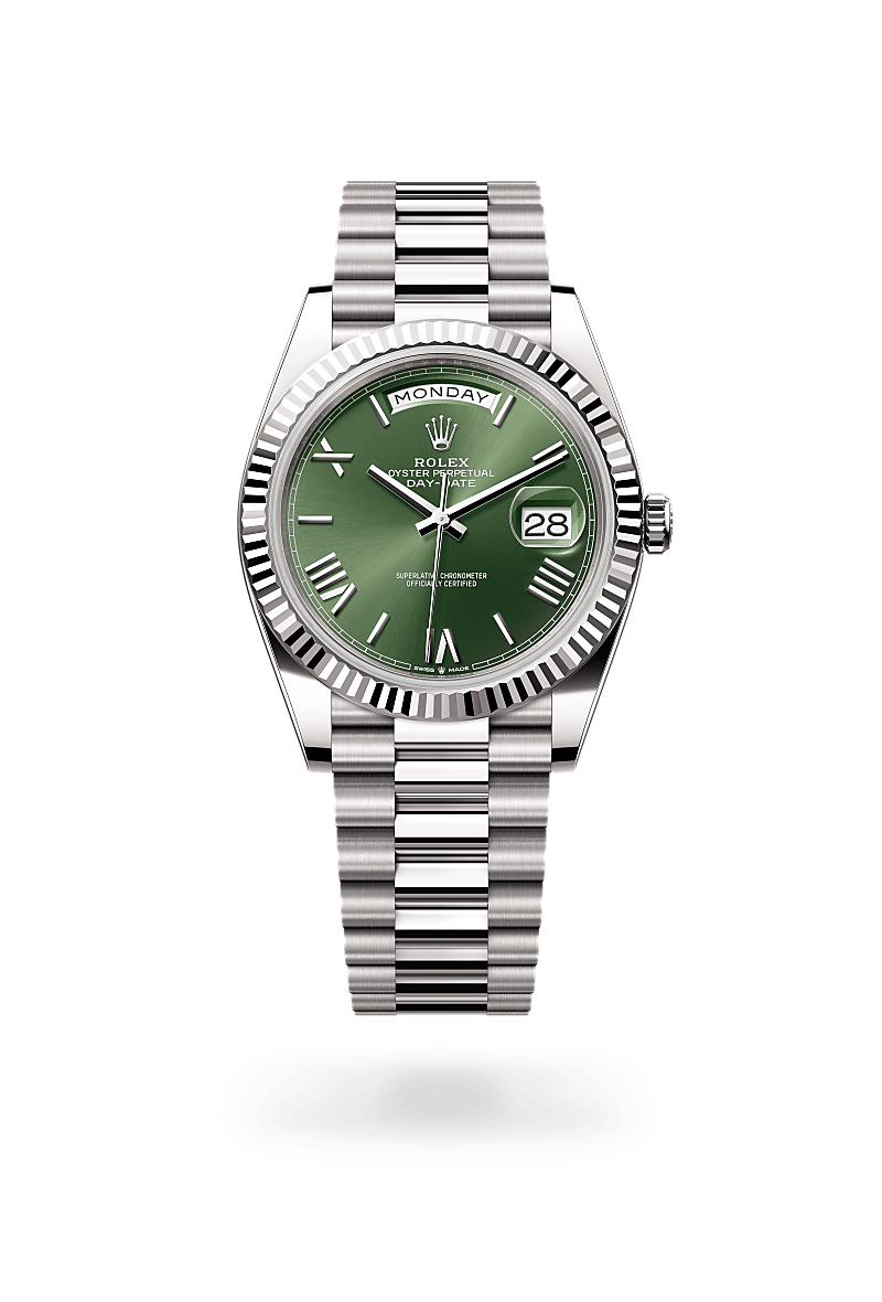 Rolex Day-Date 40 Herrenuhr (M228239-0033) Oyster, 40 mm, Weißgold